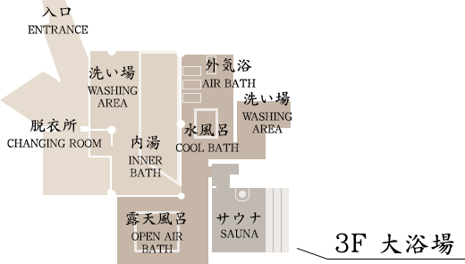 3F大浴場　平面図